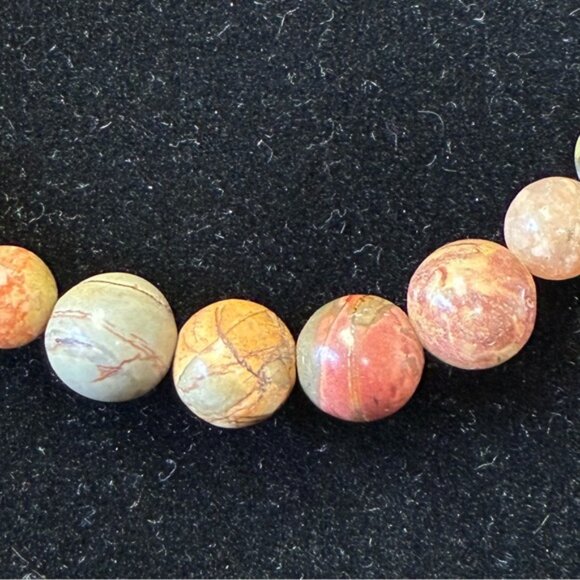 Handmade Picasso Jasper Gemstone Beads Necklace - Picture 2 of 7